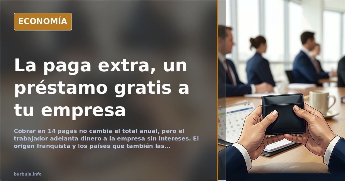La paga extra: el mismo sueldo con un préstamo gratis a la empresa
