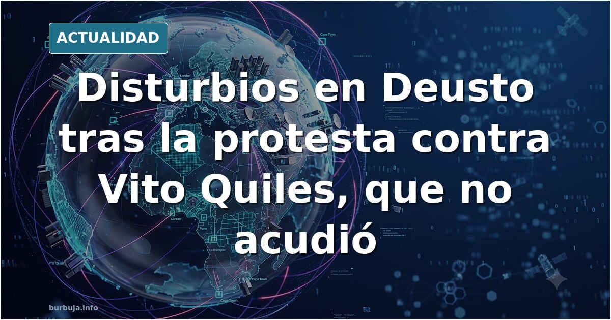 Disturbios en Bilbao tras la concentración contra la visita de Vito Quiles