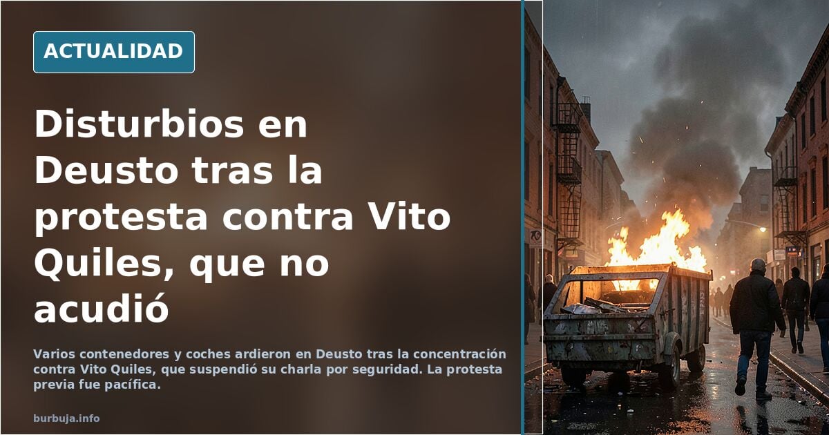 Disturbios en Bilbao tras la concentración contra la visita de Vito Quiles