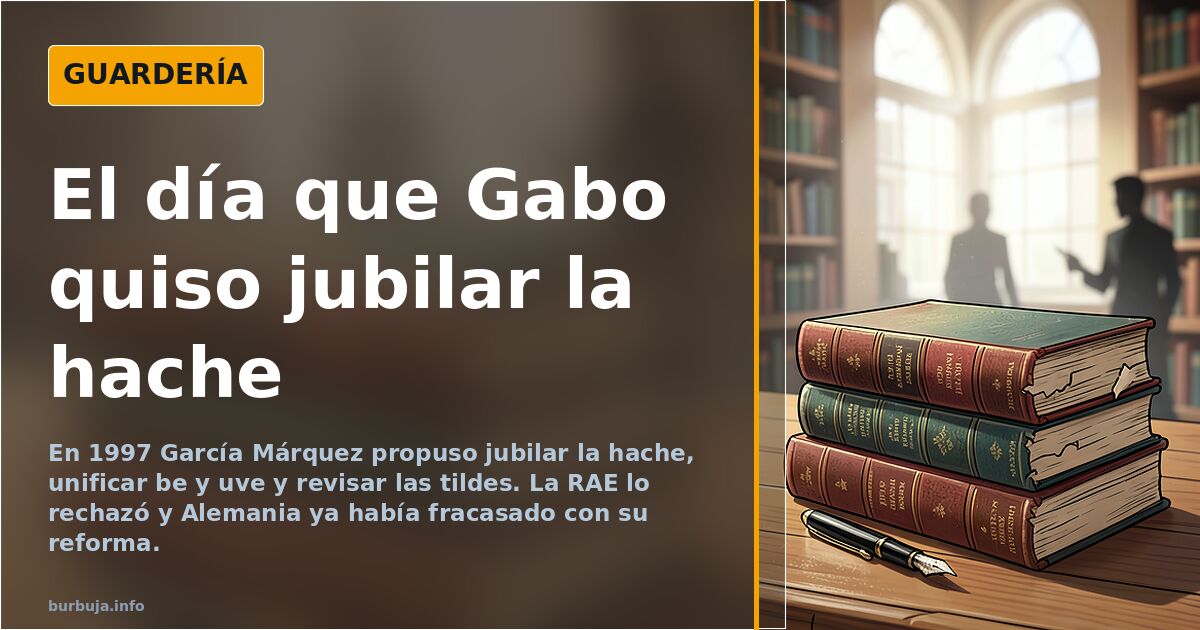 García Márquez y su reforma ortográfica: la hache, la uve y la tilde