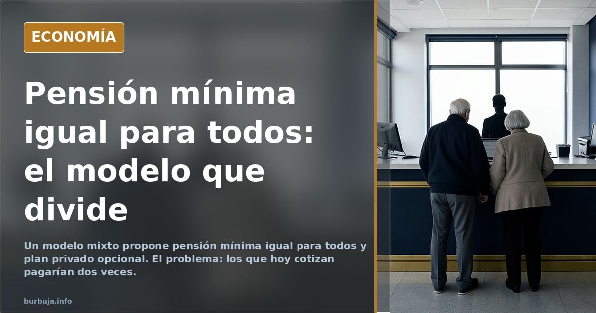 Pensión mínima obligatoria y plan privado: el modelo mixto que se discute