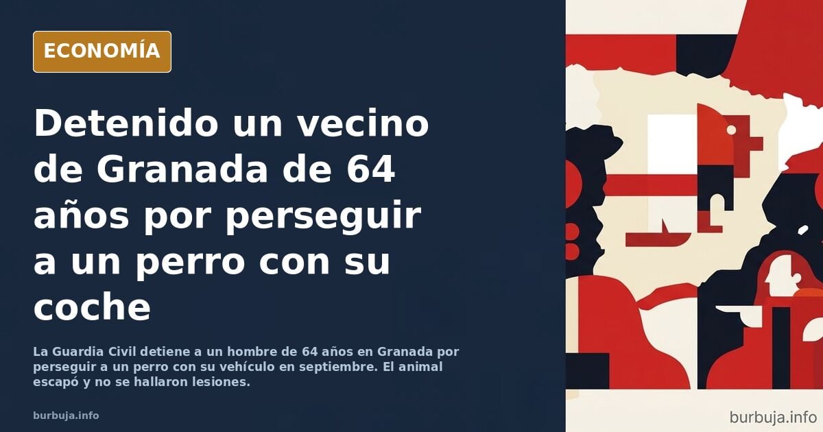 Detenido un hombre de 64 años por perseguir con su coche a un perro en una finca de Granada. Video dentro