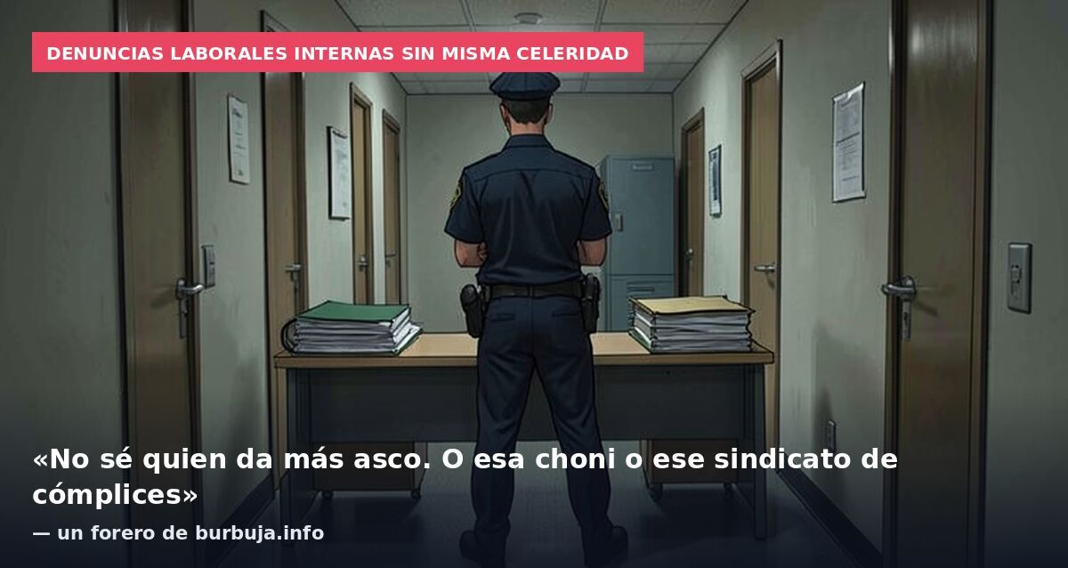 Denuncias laborales internas sin misma celeridad: «No sé quien da más asco. O esa choni o ese sindicato de cómplices» — un forero de burbuja.info