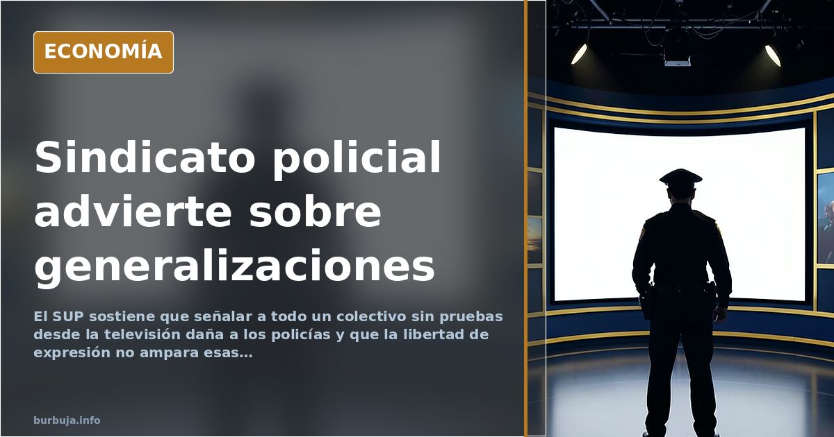 El SUP advierte de que la libertad de expresión no ampara generalizaciones sobre policías