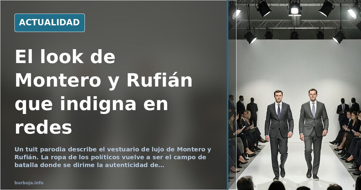 Montero y Rufián: de la pasarela política al escaparate de las marcas