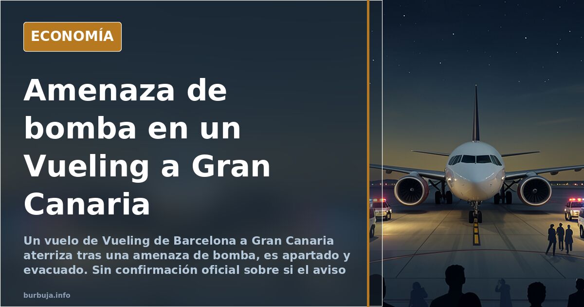 Aviso de bomba en un Vueling Barcelona-Gran Canaria: aterrizaje de emergencia