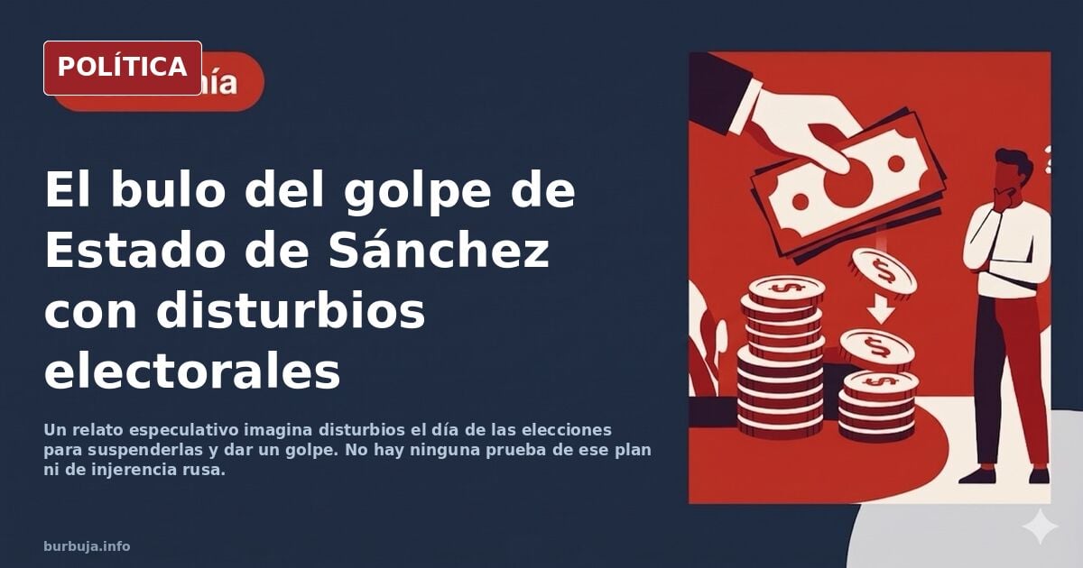 Distopía sobre graves disturbios durante las elecciones que permitan el golpe de Estado de Sánchez
