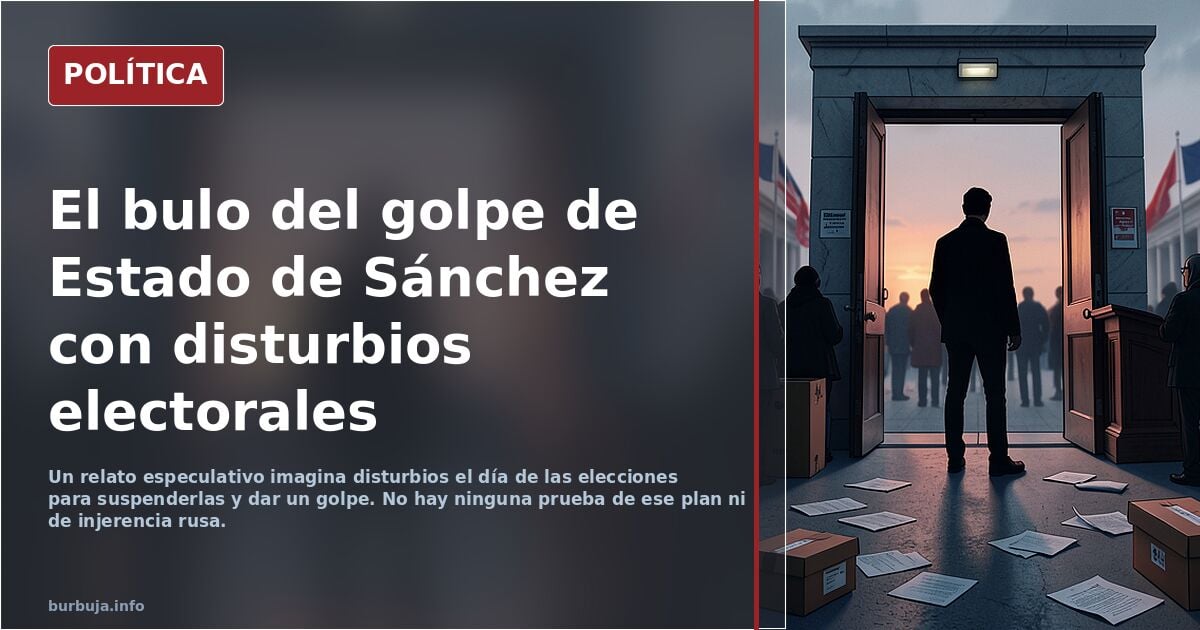 Distopía sobre graves disturbios durante las elecciones que permitan el golpe de Estado de Sánchez