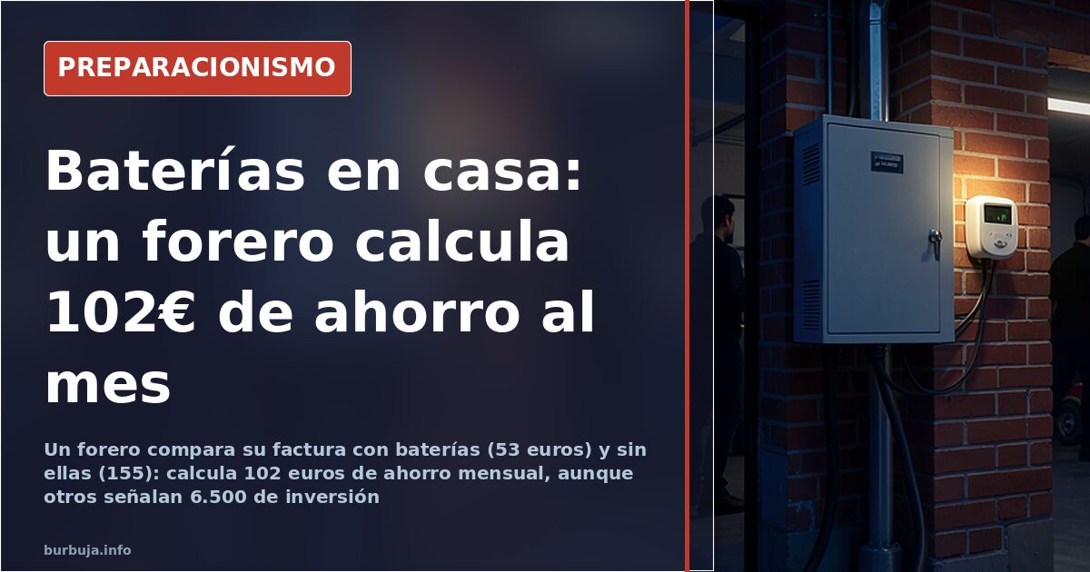 Instalación de baterías domésticas para almacenar energía eléctrica en tarifa valle y reducir la factura mensual