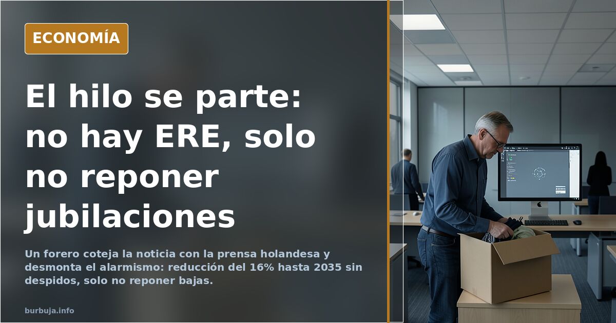 El hilo se parte: no hay ERE, solo no reponer jubilaciones