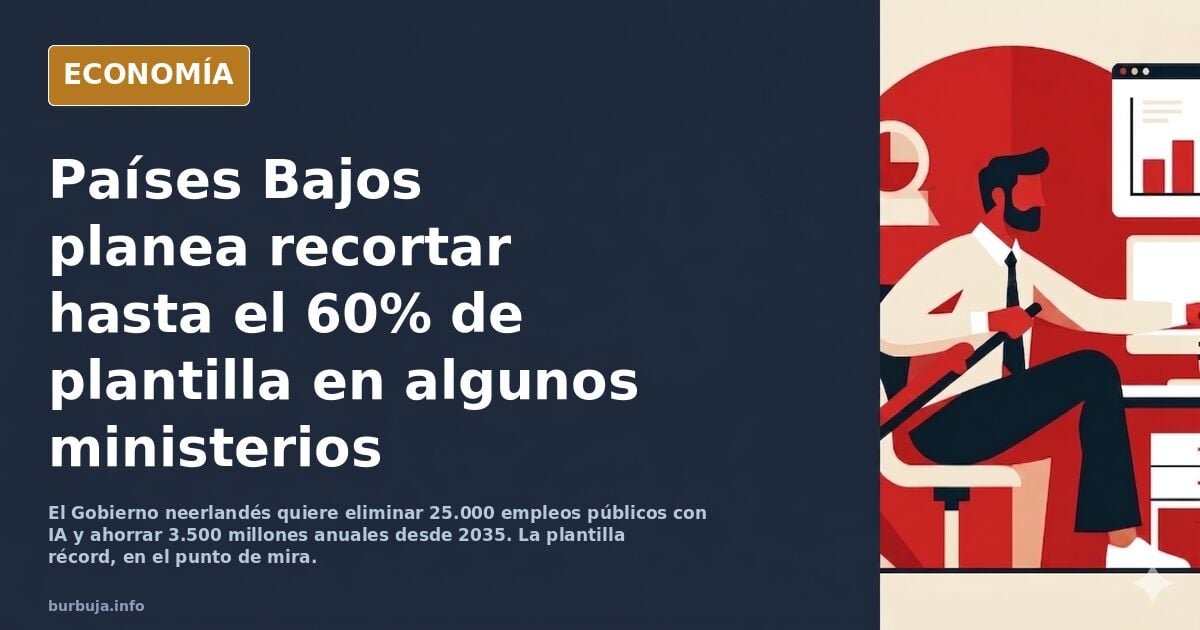 Países Bajos prepara el despido de hasta el 60% de sus empleados públicos en algunos departamentos: "No podemos seguir haciendo lo mismo que hasta aho