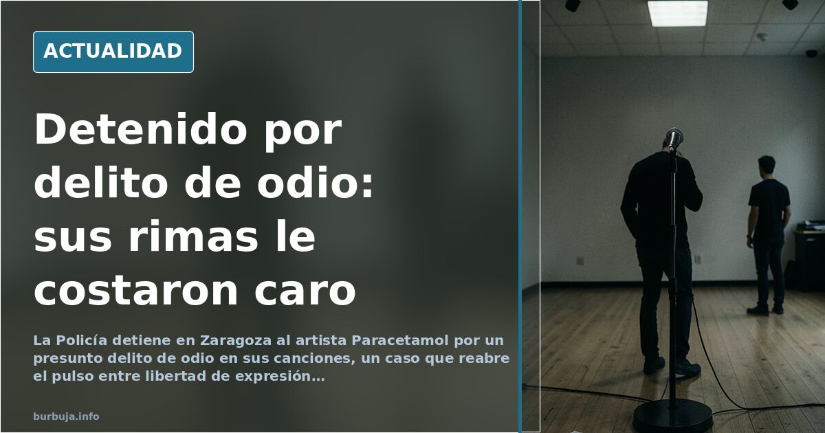 Detenido un músico en Zaragoza por delito de odio en sus canciones