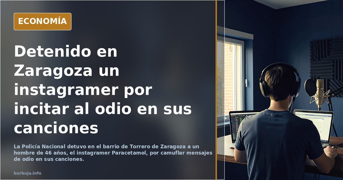 Detenido un cantante instagramer de Zaragoza por camuflar mensajes de repruebo en sus canciones >:(