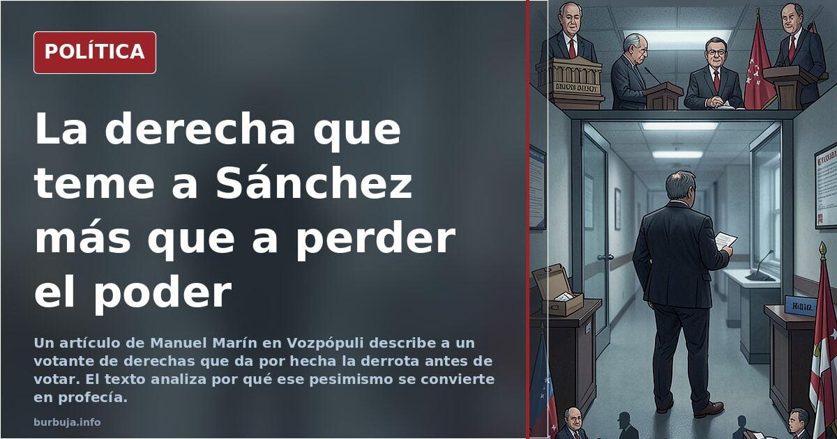 La derecha asustadita (Manuel Marín en Vozpópuli)