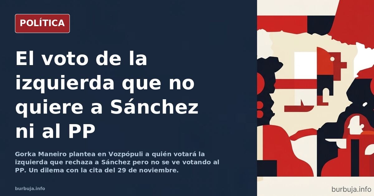 Y si no eres de derechas, ¿a quién votas? (Gorka Maneiro en Vozpópuli)