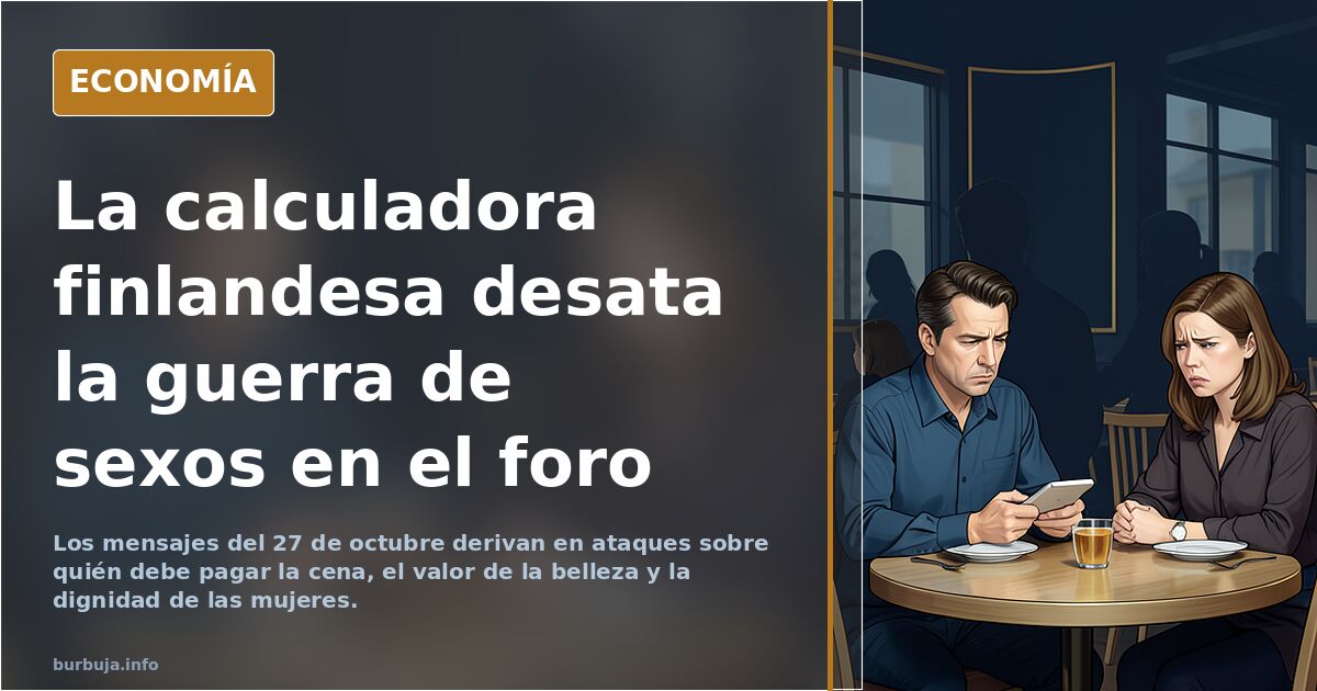 INDIGNANTE: Cuando acaba la cena en Finlandia, el hombre saca la calculadora y cada uno paga lo suyo