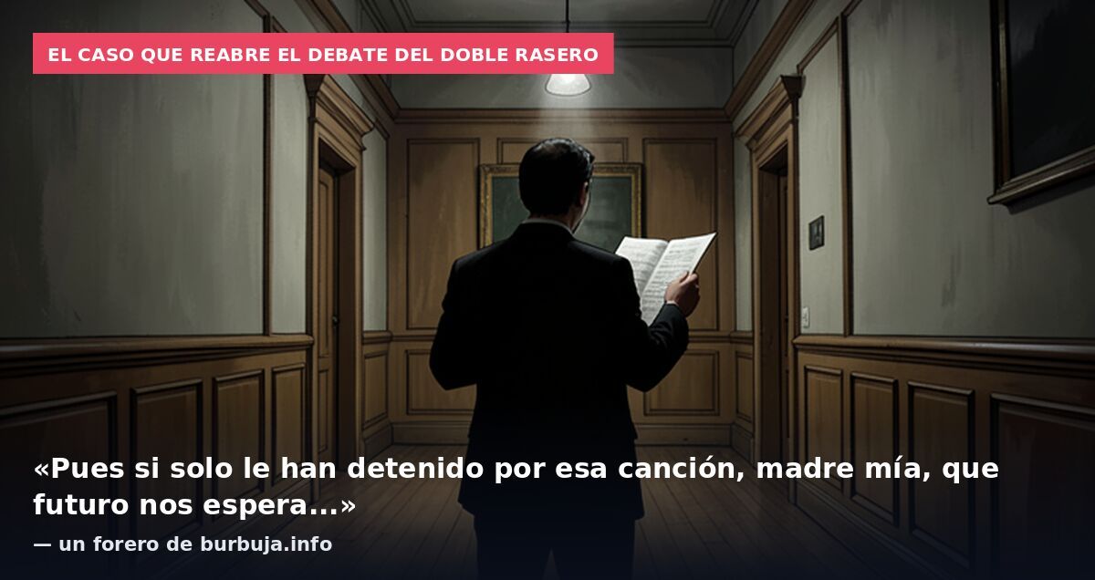 El caso que reabre el debate del doble rasero: «Pues si solo le han detenido por esa canción, madre mía, que futuro nos espera...» — un forero de burbuja.info