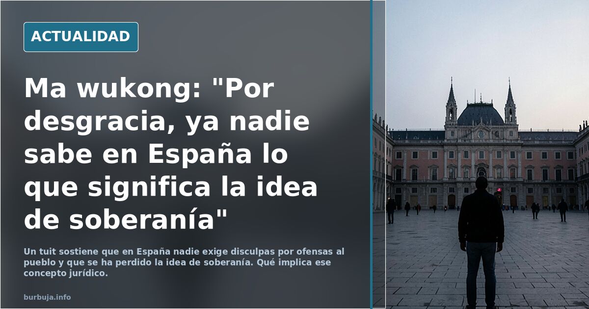 Ma wukong: "Por desgracia, ya nadie sabe en España lo que significa la idea de soberanía"