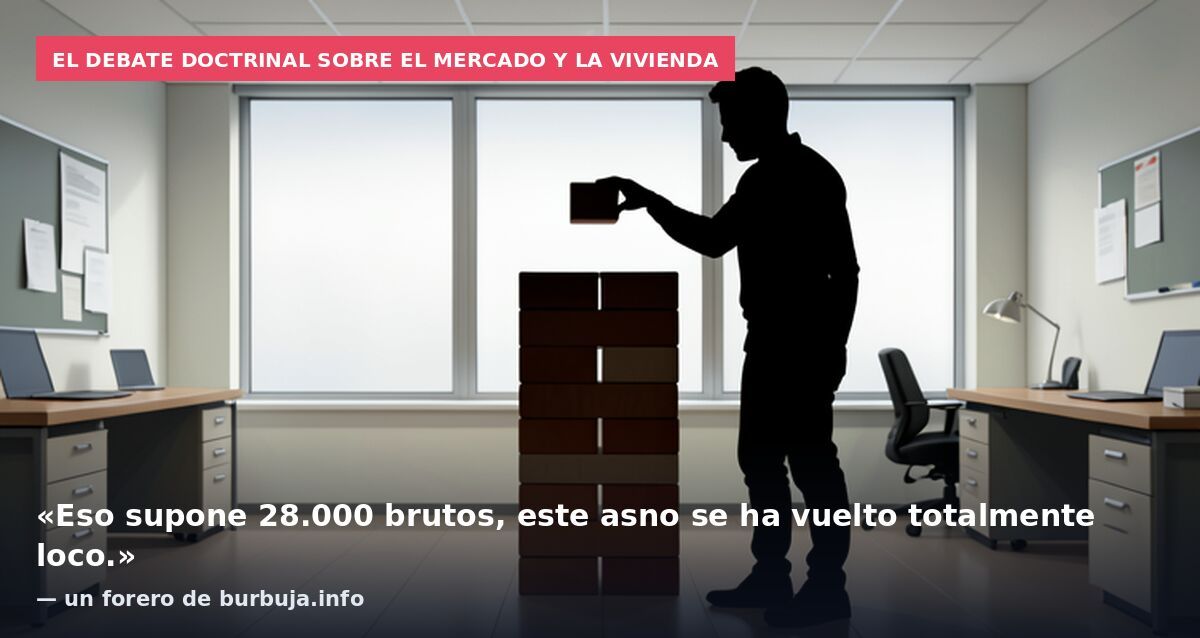 El debate doctrinal sobre el mercado y la vivienda: «Eso supone 28.000 brutos, este asno se ha vuelto totalmente loco.» — un forero de burbuja.info