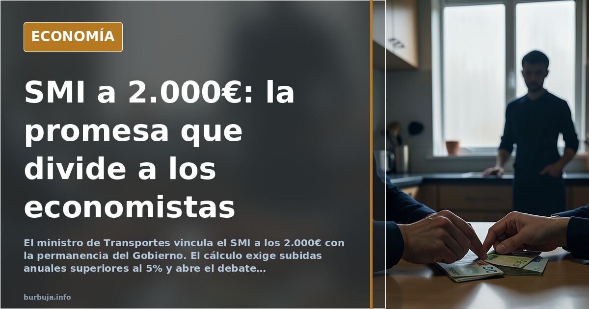 Puente vincula el SMI a los 2.000€ con seguir en el Gobierno