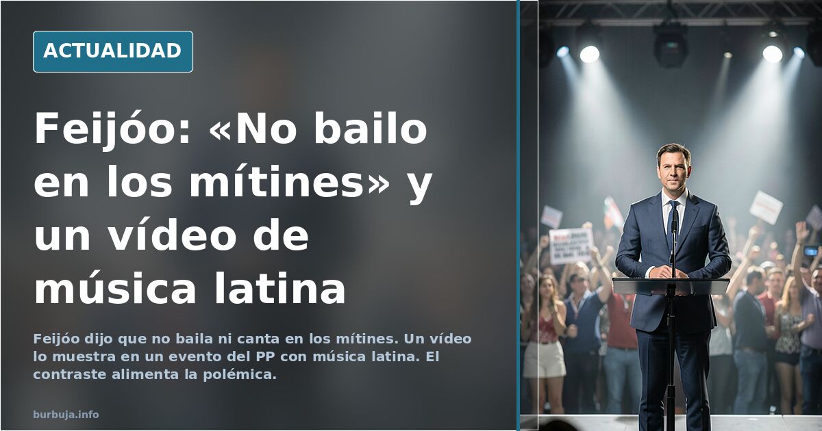 Feijoo en un evento del PPe escuchando música latina