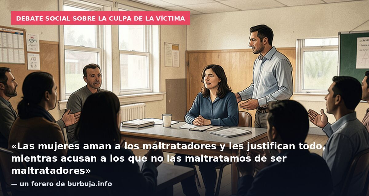 Debate social sobre la culpa de la víctima: «Las mujeres aman a los maltratadores y les justifican todo, mientras acusan a los que no las maltratamos de ser maltratadores» — un forero de burbuja.info