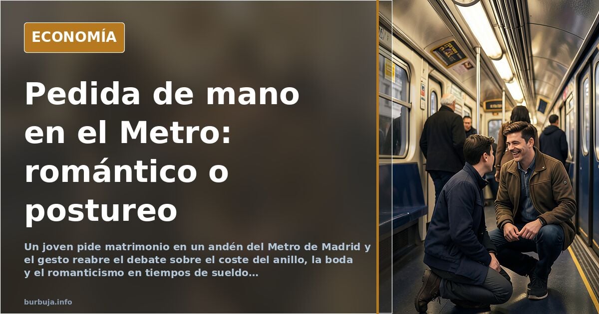 A Metro proposal in Madrid reignites the debate over wedding costs