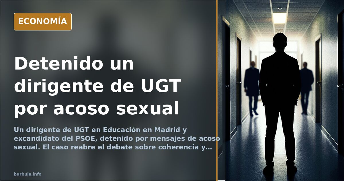 Detenido un dirigente de UGT en Madrid por mensajes de acoso sexual