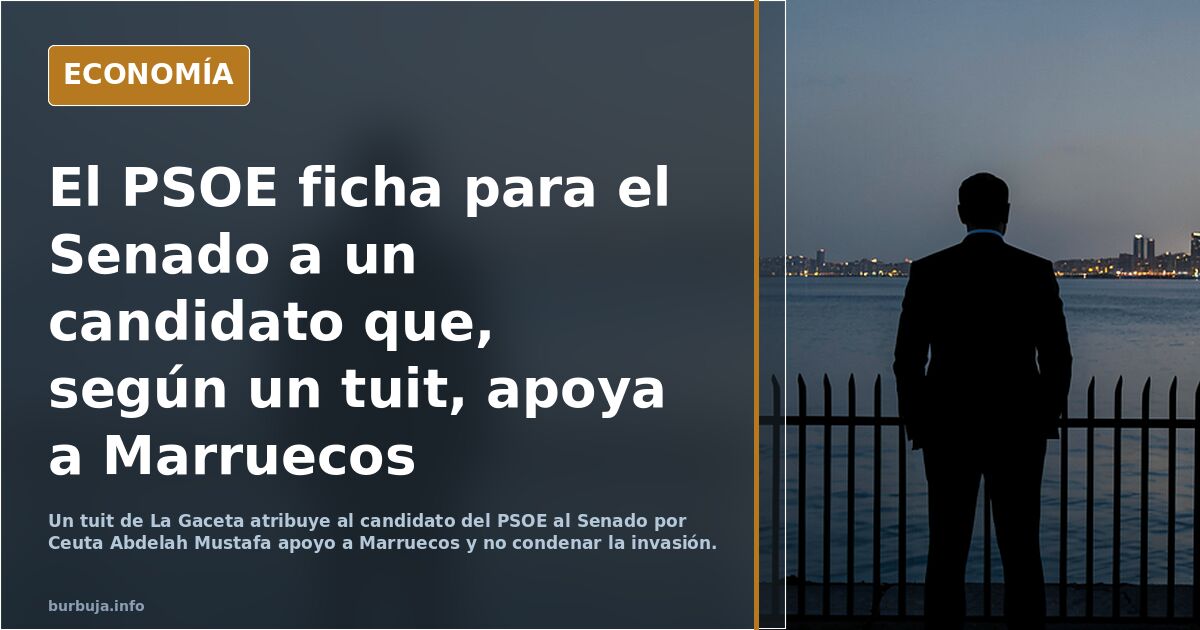 Papeleta electoral del Senado por Ceuta sin el logotipo del PSOE y con el nombre de Abdelah Mustafa como candidato