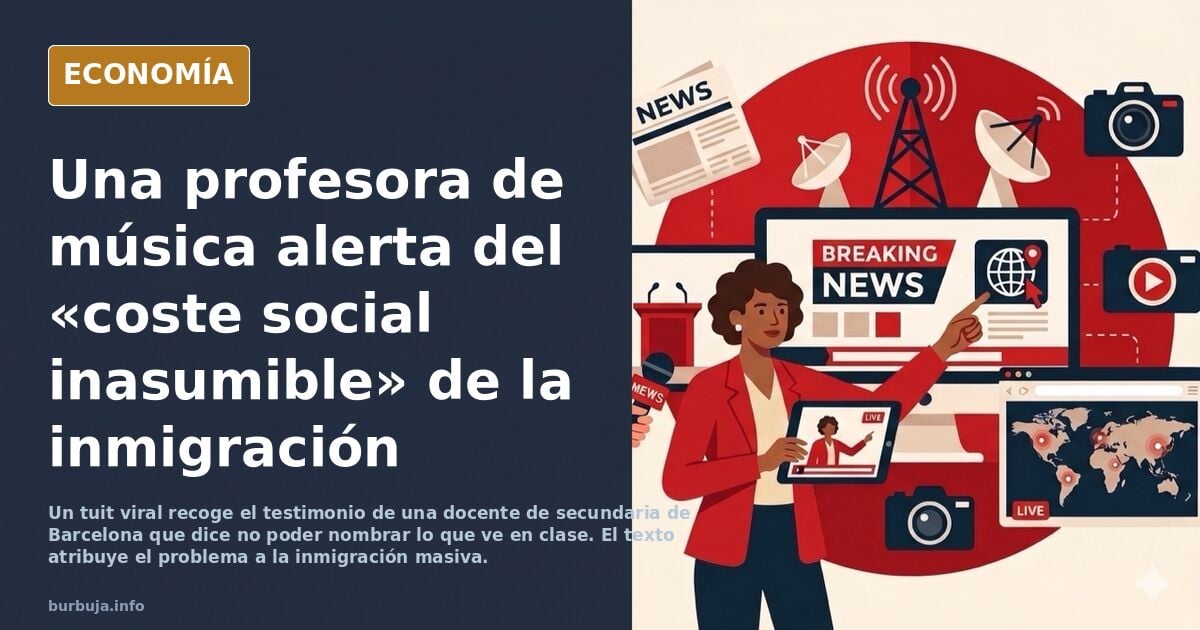 Pizpi profesora de música está angustiada por lo que ve en las aulas y no puede ni nombrar; la inmigración