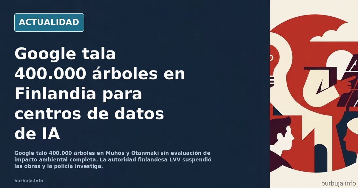 Google talo 250.000 árboles en Finlandia para construir un megacentro de datos (Hace 7 años,Google mandó talo cientos de miles de árboles en Hamina)