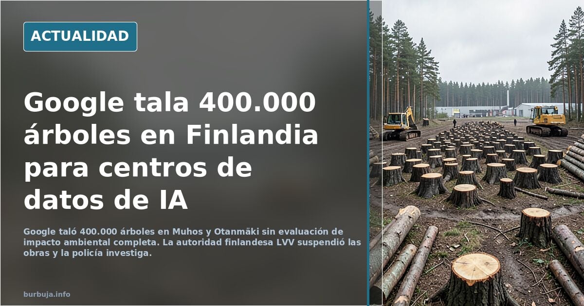 Google talo 250.000 árboles en Finlandia para construir un megacentro de datos (Hace 7 años,Google mandó talo cientos de miles de árboles en Hamina)