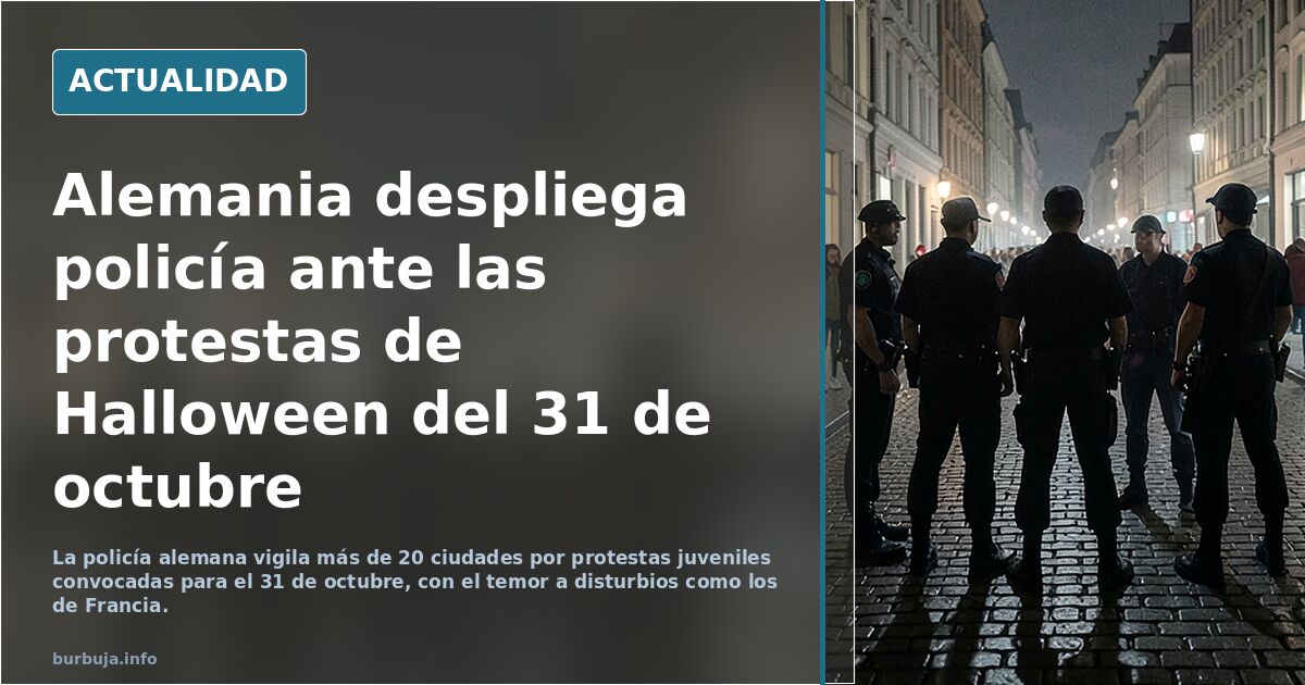 31 de octubre, las autoridades de seguridad alemanas están intensificando los preparativos para las manifestaciones juveniles previstas