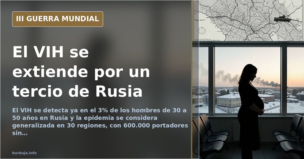 El VIH se generaliza en 30 regiones de Rusia y ya alcanza al 3% de hombres de 30 a 50 años
