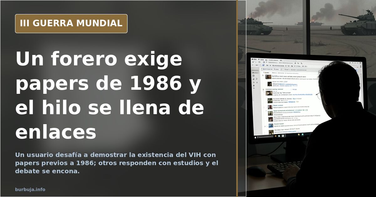 Un forero exige papers de 1986 y el hilo se llena de enlaces