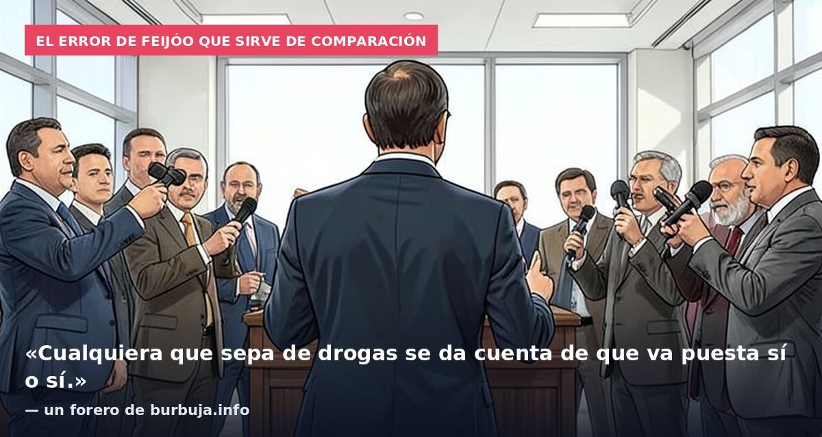 El error de Feijóo que sirve de comparación: «Cualquiera que sepa de drogas se da cuenta de que va puesta sí o sí.» — un forero de burbuja.info
