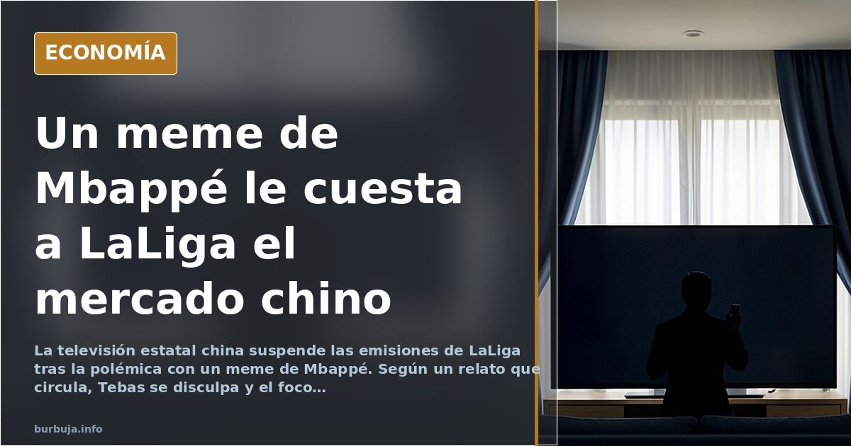 La televisión estatal china suspende LaLiga por el meme de Mbappé