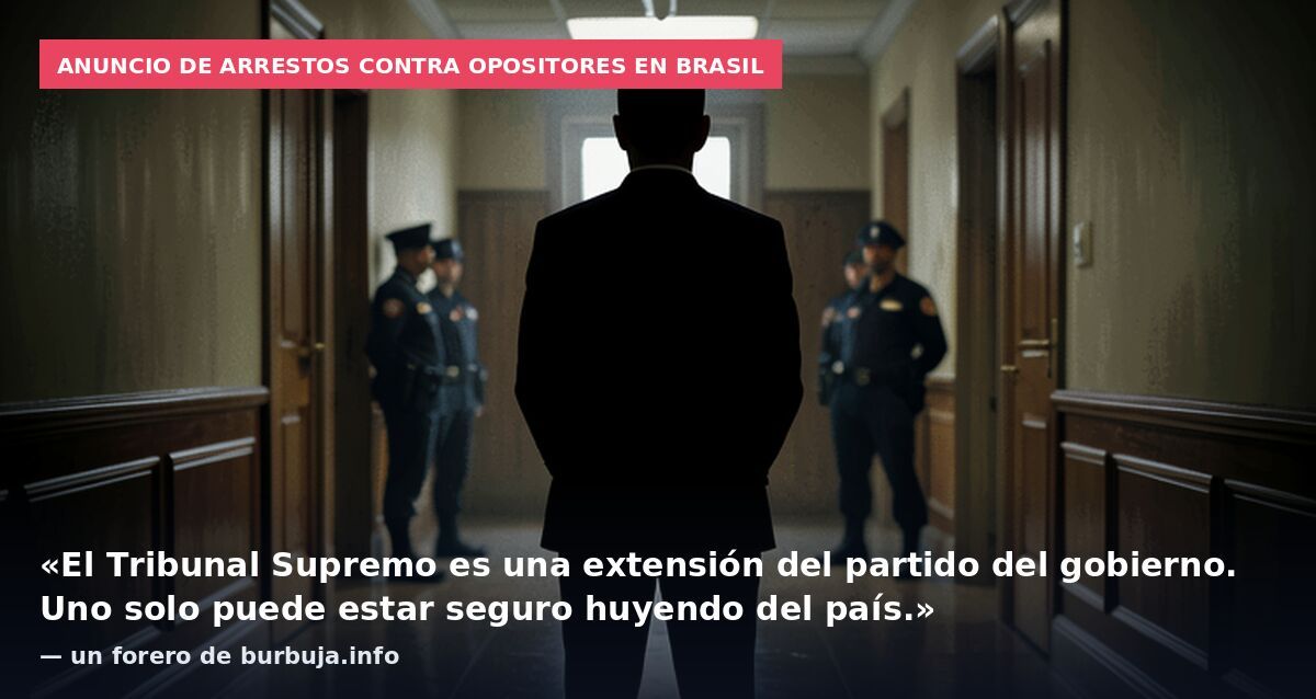 Anuncio de arrestos contra opositores en Brasil: «El Tribunal Supremo es una extensión del partido del gobierno. Uno solo puede estar seguro huyendo del país.» — un forero de burbuja.info