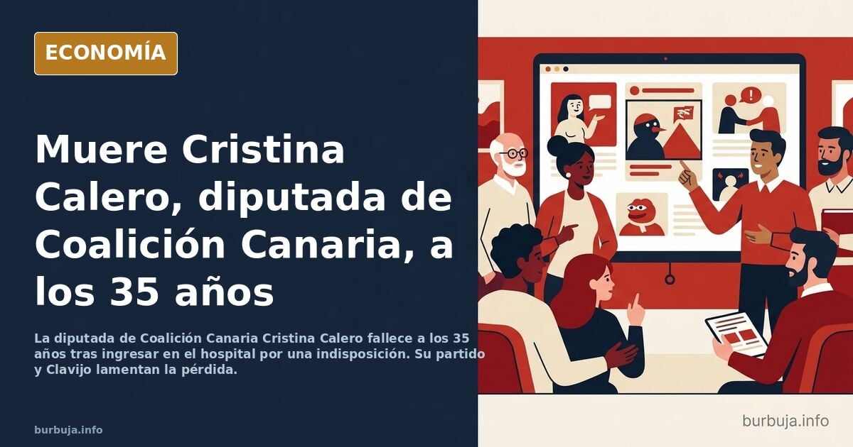 Muere Cristina Calero, diputada autonómica de Coalición Canaria, a los 35 años