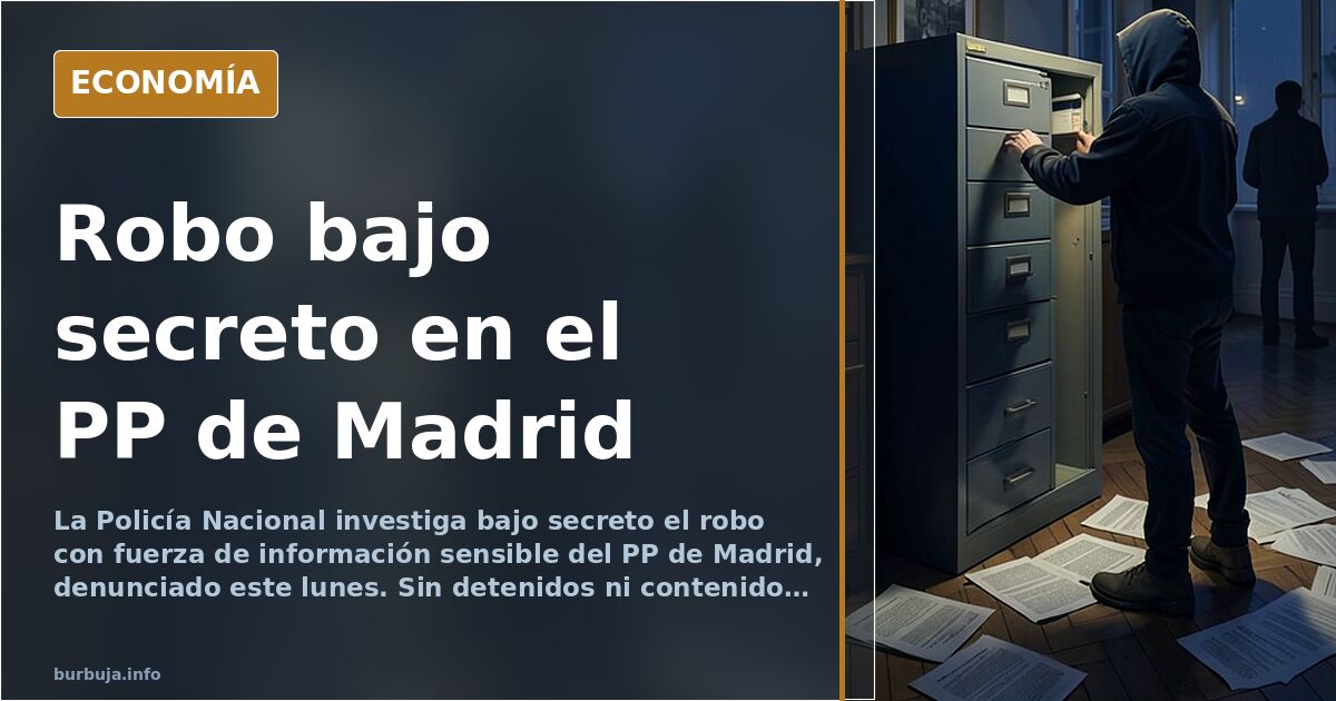 La Policía investiga el robo de información sensible del PP de Madrid