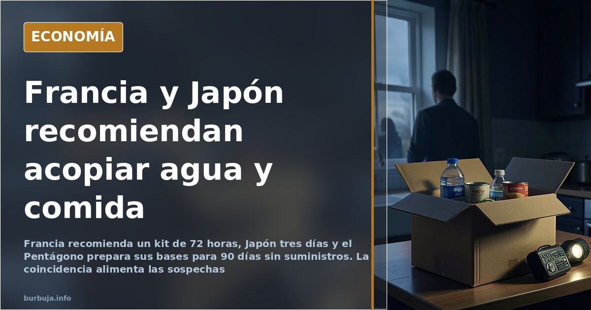 Francia, Japón y EE.UU. piden acopiar agua y comida