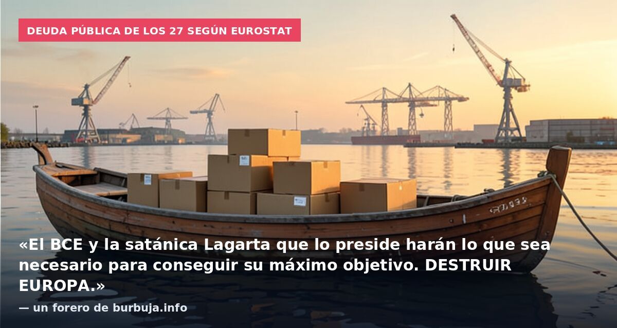 Deuda pública de los 27 según Eurostat: «El BCE y la satánica Lagarta que lo preside harán lo que sea necesario para conseguir su máximo objetivo. DESTRUIR EUROPA.» — un forero de burbuja.info