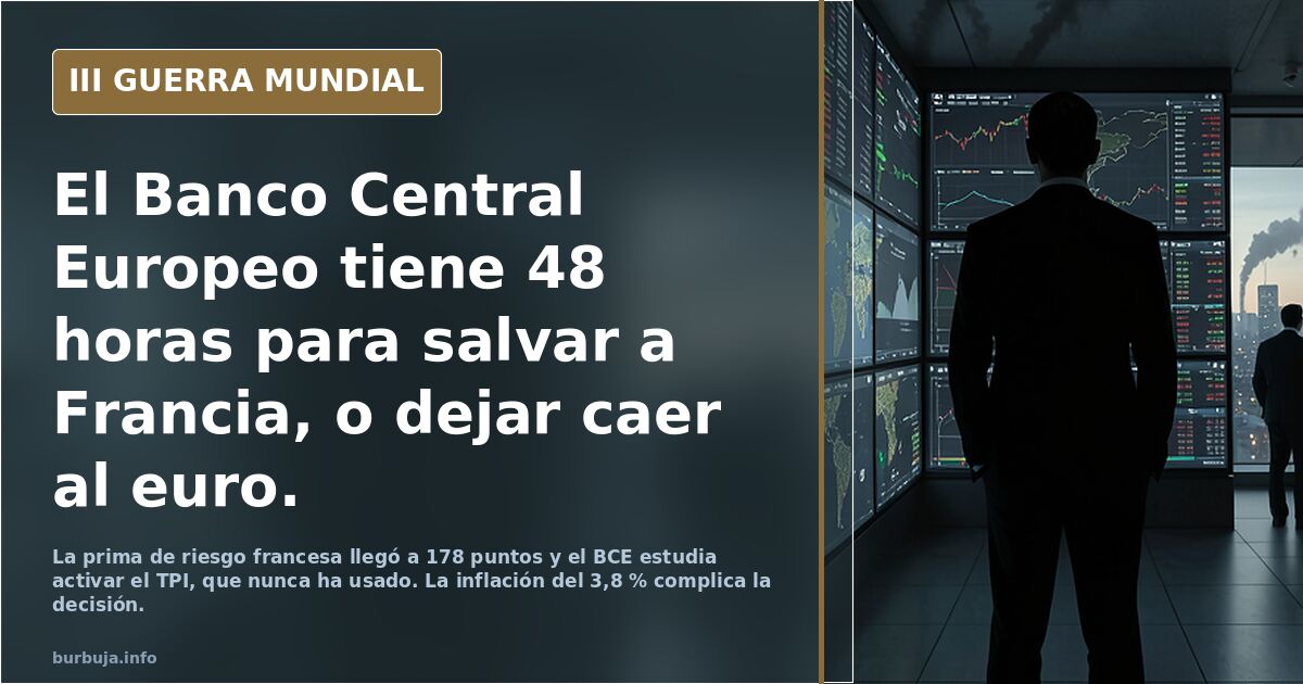 El Banco Central Europeo tiene 48 horas para salvar a Francia, o dejar caer al euro.