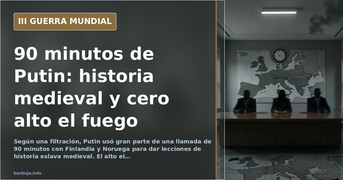 Putin convierte una llamada de 90 minutos en una clase de historia eslava