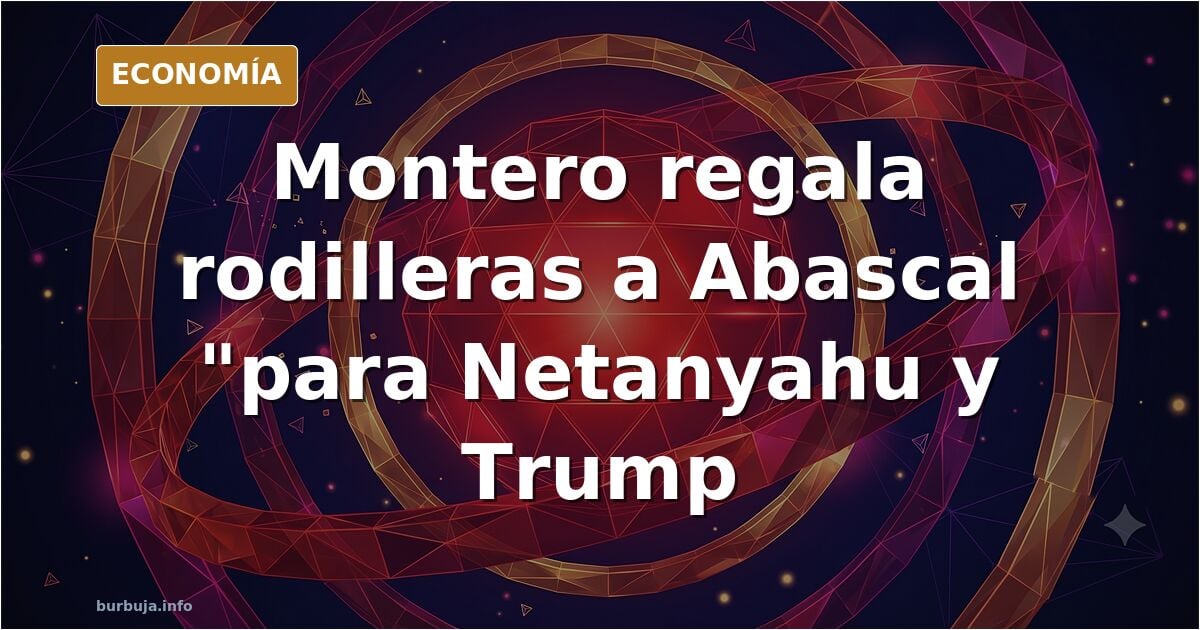 Irene Montero le "regala" una rodilleras a Abascal desde La Revuelta. para que las use con Netanyahu ( e real )