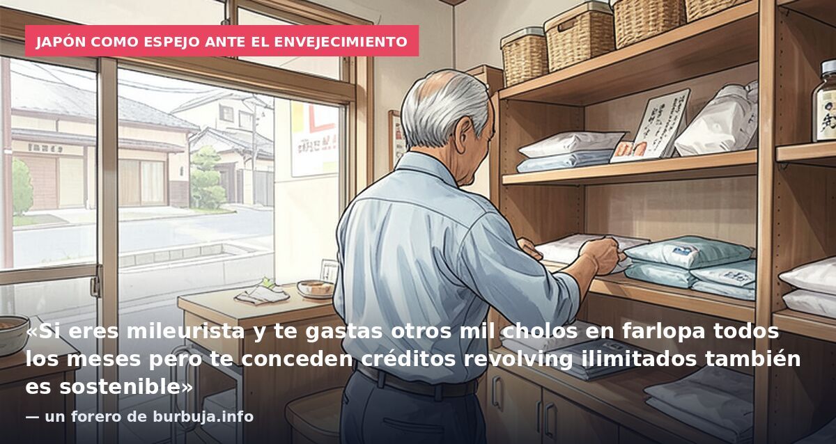 Japón como espejo ante el envejecimiento: «Si eres mileurista y te gastas otros mil cholos en farlopa todos los meses pero te conceden créditos revolving ilimitados también es sostenible» — un forero de burbuja.info