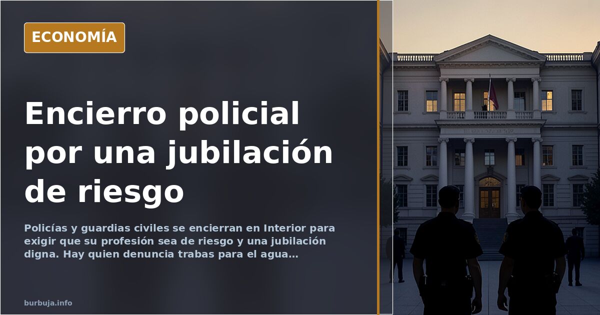 Policías y guardias civiles se encierran para exigir que su profesión sea de riesgo