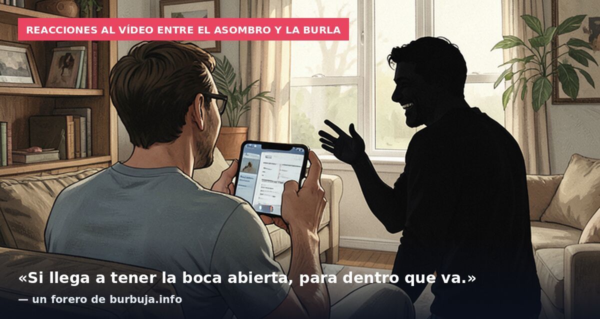 Reacciones al vídeo entre el asombro y la burla: «Si llega a tener la boca abierta, para dentro que va.» — un forero de burbuja.info