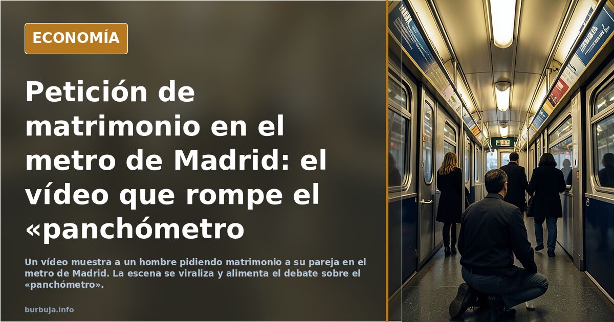 Panchitada histórica. Le pide matrimonio en el metro