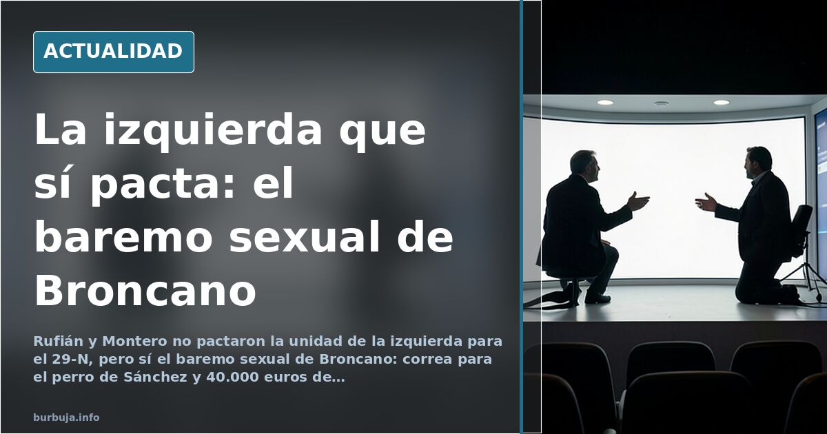 Rufián y Montero pactan el baremo sexual en La Revuelta